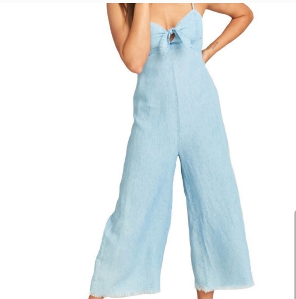 SHOW ME YOUR MUMU Paolo Playsuit in Shore Chambray Size XS